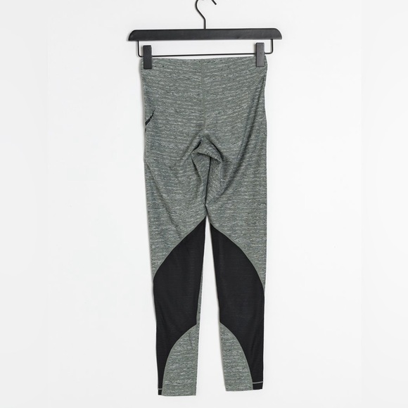 Nike Pro Dri-FIT Gray Leggings Mesh Panels Medium - Picture 2 of 2